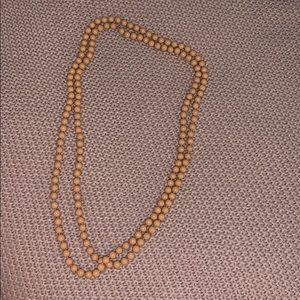 Long bead orange necklace